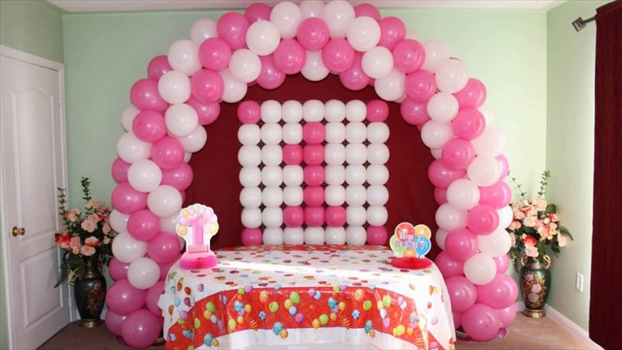 PINK & WHITE BALLOON  BACK GATE  DECORATION